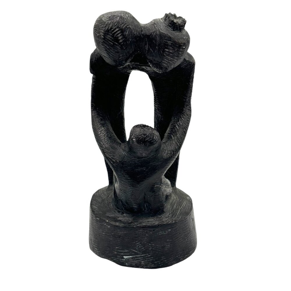 Vintage MCM Abstract Family Sculpture Carved Mid Century Modern 9.5" - Picture 6 of 15